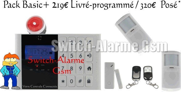 Pack Basic Détection intrusion+219€ Systeme Home Gsm