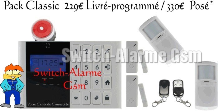 Pack Classic Détection intrusion 229€ Livré-Programmé-Garantie