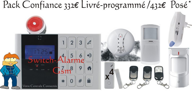 Pack confiance sirène inter  pas Nintendo switch mais switch alarme