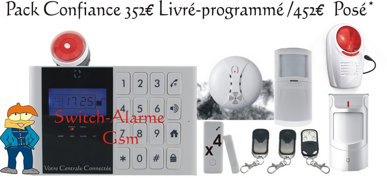 Pack confiance + pas Nintendo switch mais switch alarme